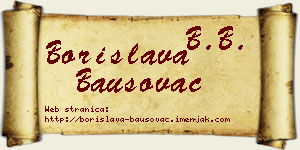 Borislava Bausovac vizit kartica